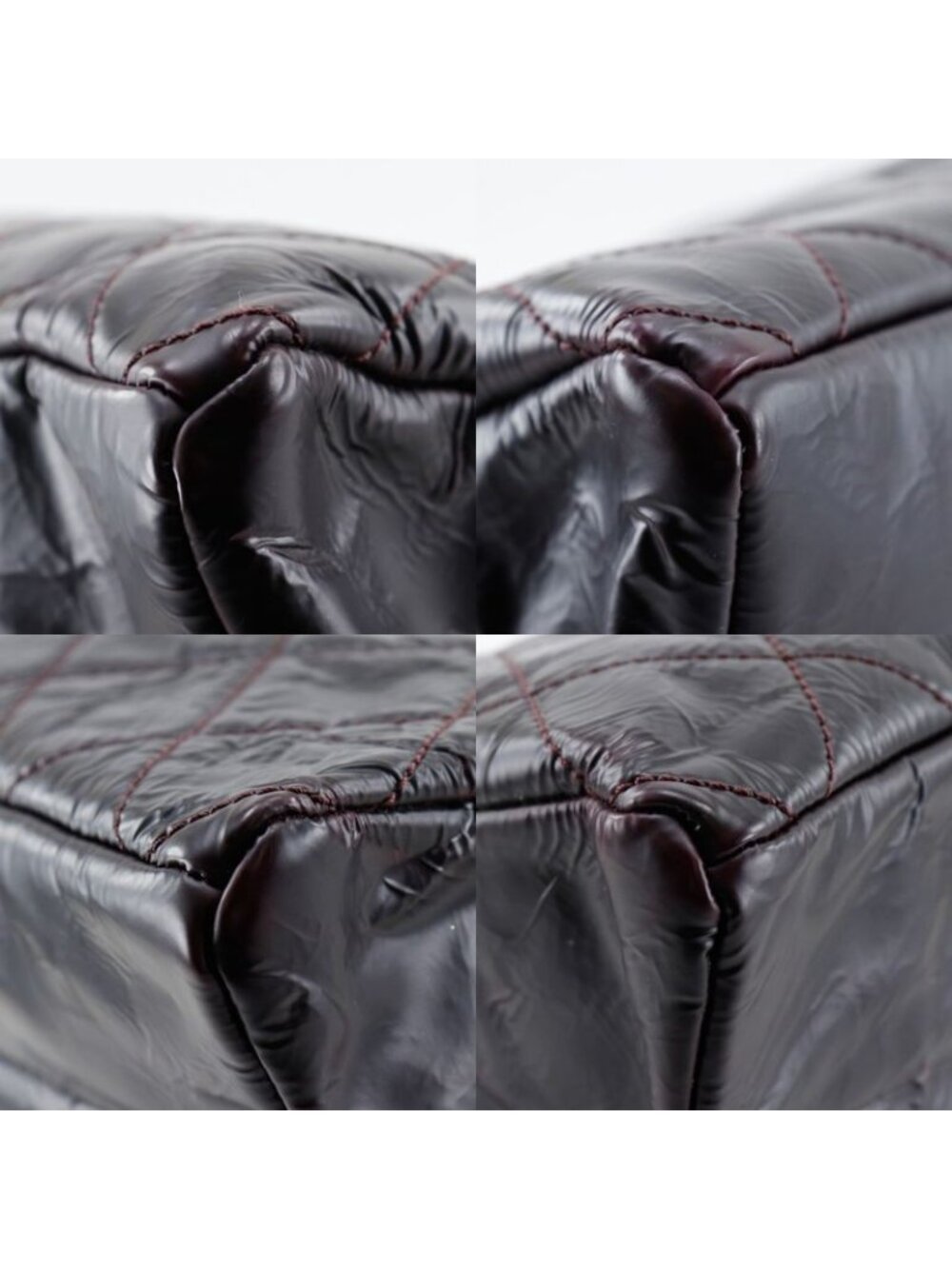 Chanel Grand Shopping Tote XL Quilted Chain Wrinkled Patent - Picture 4 of 10